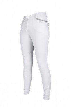 HKM Knee Patch White Breeches 9128*