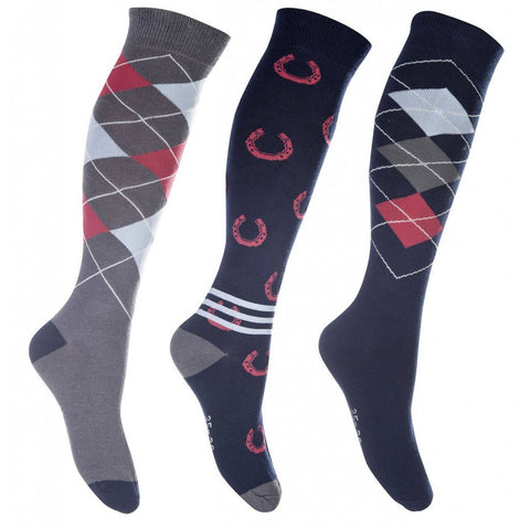 HKM Riding socks -Cardiff- set of 3 pairs Art. No.: 10465*