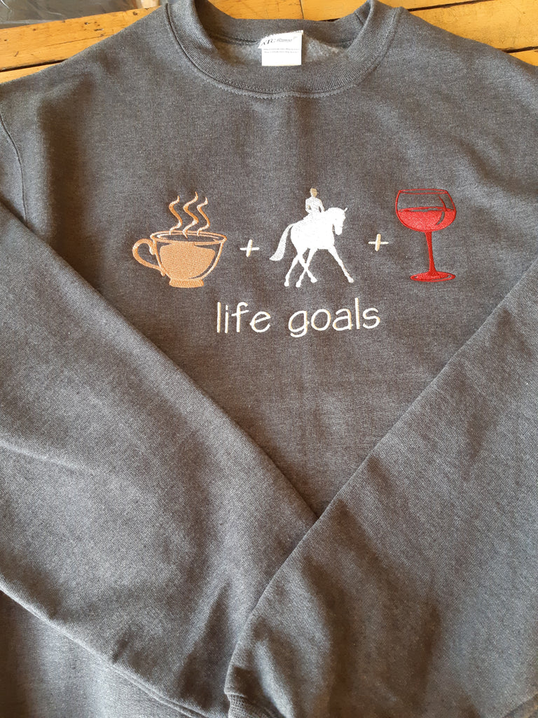 Life Goals-Gildan Heavy Blend Hooded Sweatshirts-1850