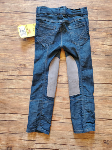 HKM King Kids Denim Knee Patch Breeches 8464*