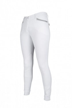 HKM Knee Patch White Breeches 9128*