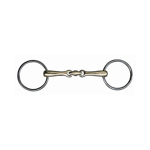 HKM Padded Snaffle, Double Jointed, Argentan, 14mm No. 9912*