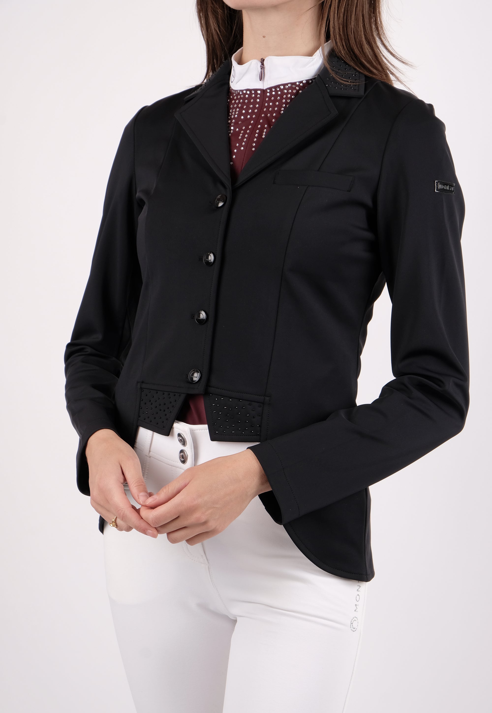 Montar Short Dressage Tailcoat with Crystals Encore Equestrian